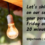 Be the (porch) light for our class of 2020: Let's shine some light on our seniors! Turn on your porch lights each Friday at 8:20 p.m. for 20 minutes and 20 seconds. @4Jschools #4JBetterTogether