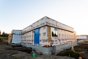 The new Willard building is partially constructed.