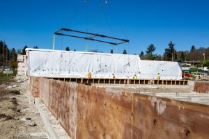 Pictured are multiple modulars that will make up the new Willard facility.