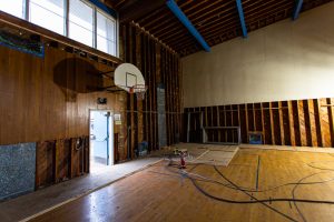 Pictured is the renovation of the Willard Gym.