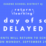 First Day of School Delayed