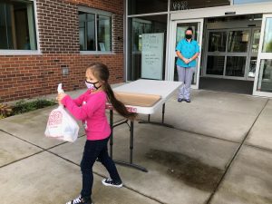 Free school meals are available to grab and go from 10 pickup sites every school day