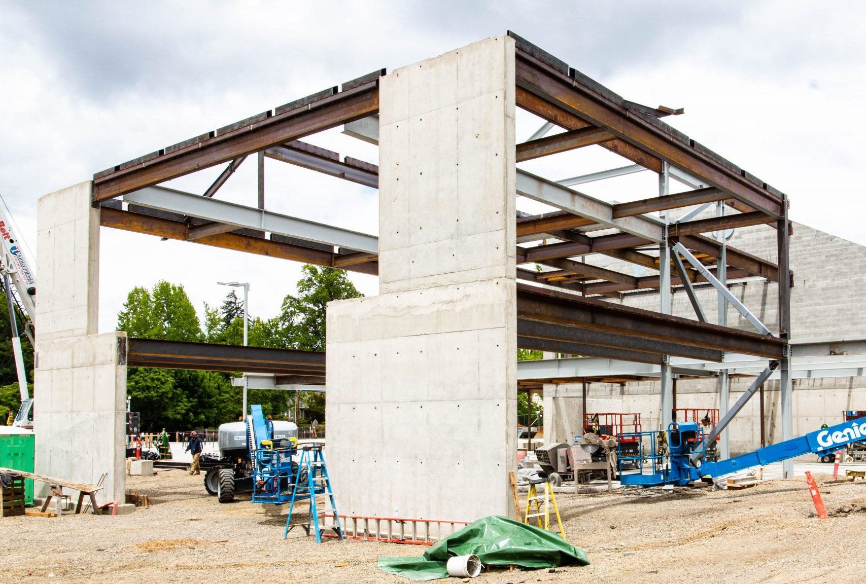 Edison update: a view of the rear of the new school.