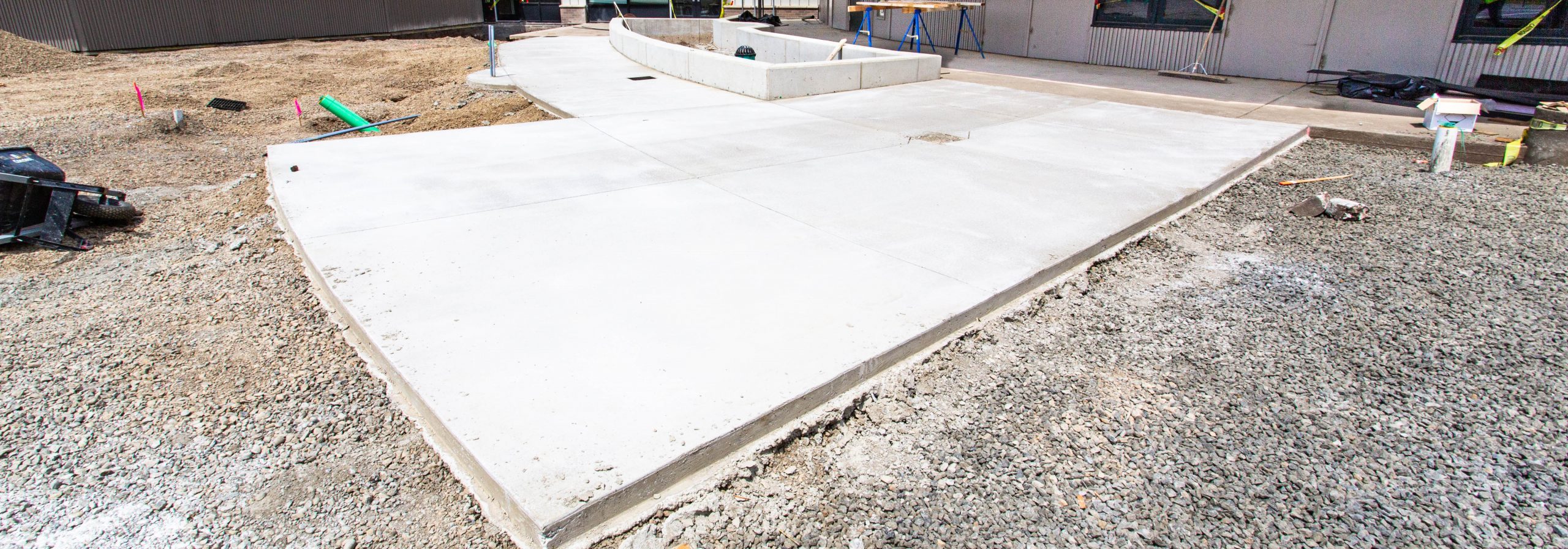 Gilham construction: new concrete for courtyard.