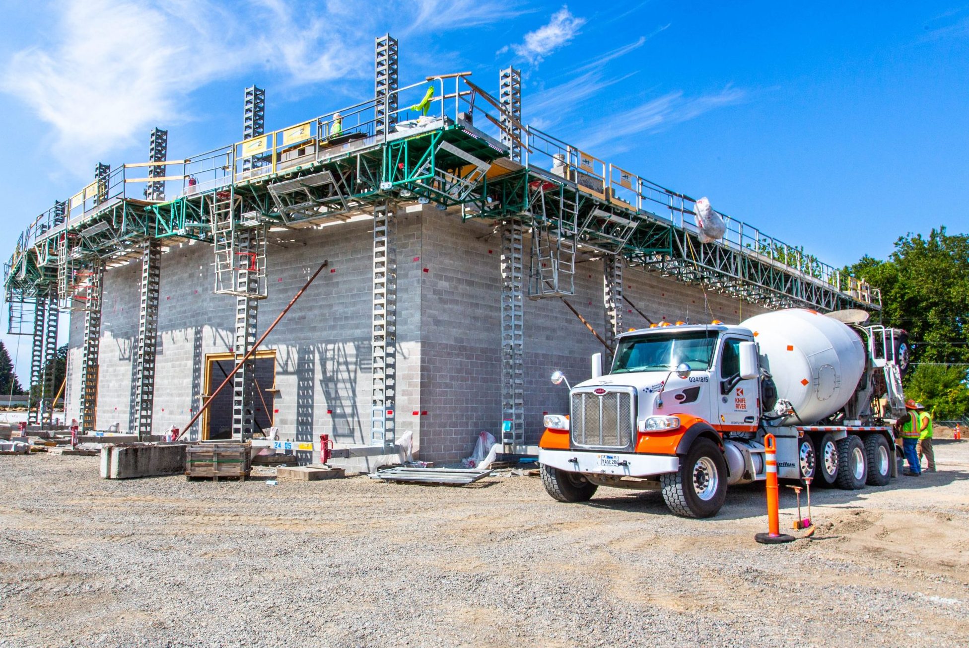 North build: in-progress view of the new auditorium.