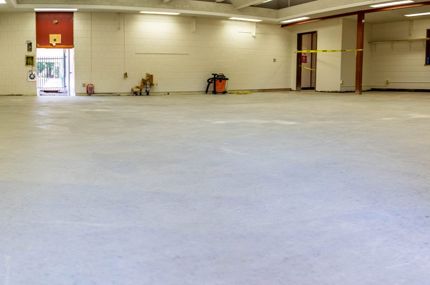 Chinese Immersion Renovation: view of classroom with a leveled floor.