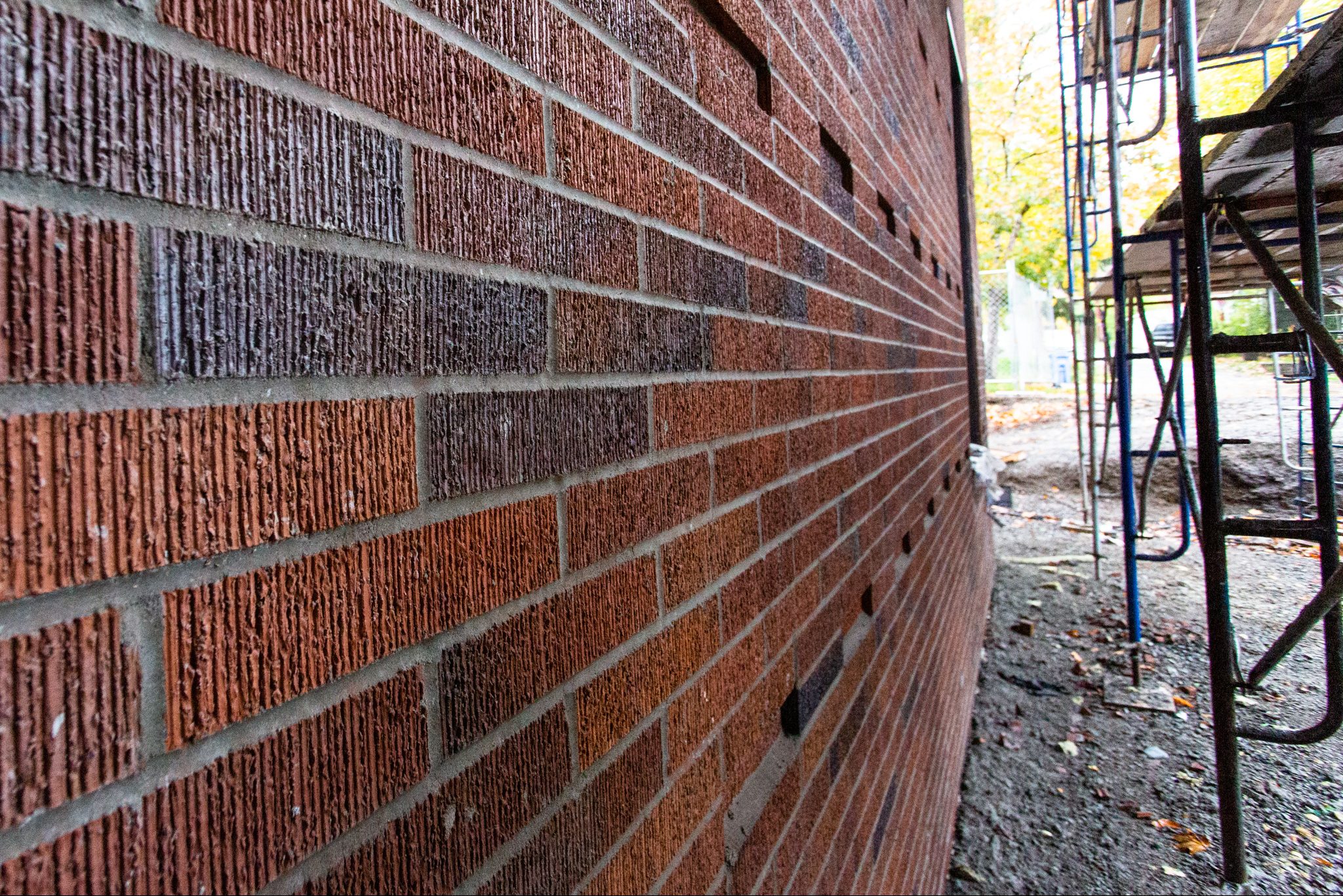 Edison construction update: view of the new brick.