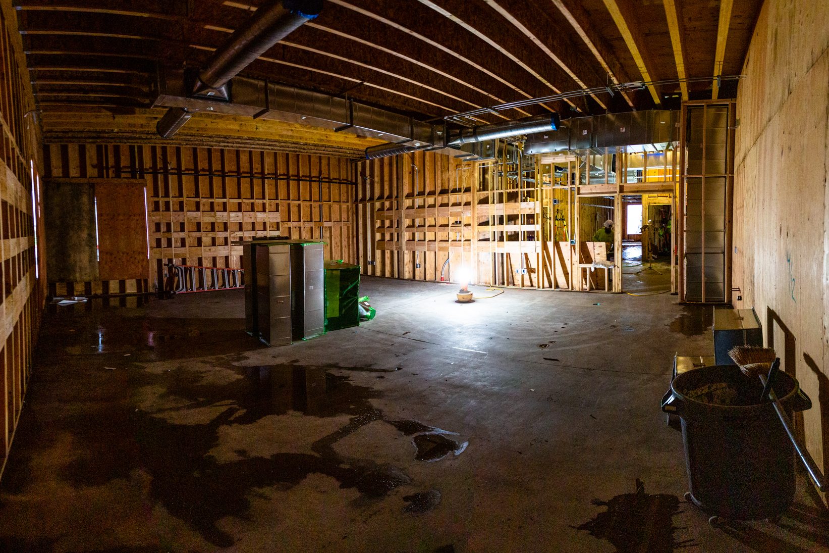 Gilham construction: in-progress shot of one of the new classrooms in the new building.