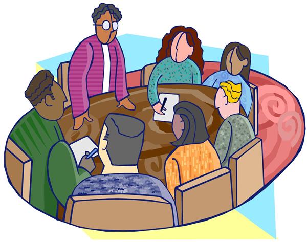 People gathered at a table