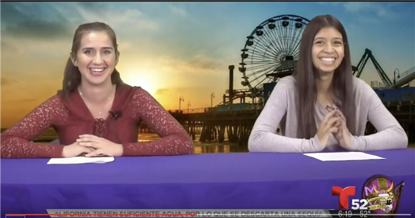 Telemundo visits our VISTA Academy's Morning Announcement show. Click the story title to view the vi