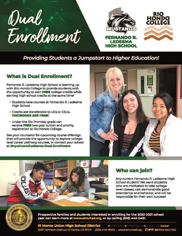 Dual Enrollment Flyer
