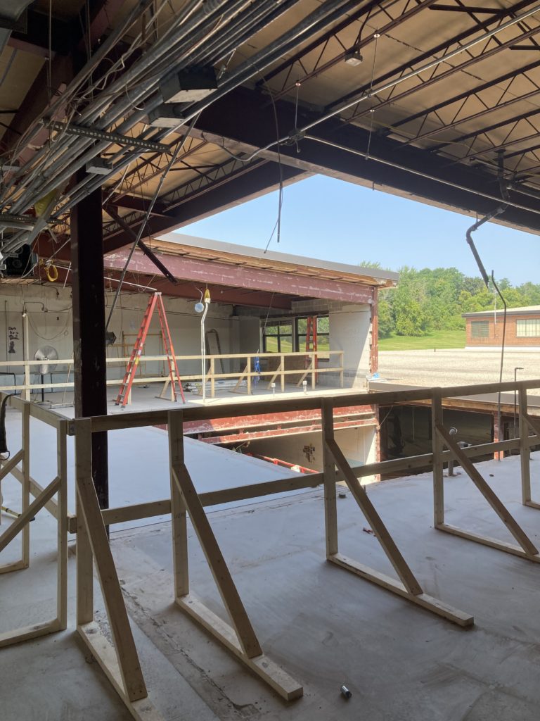 second floor walls removed with courtyard hole 