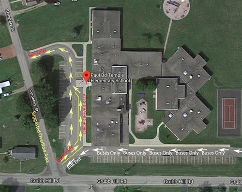 Temple Pick Up and Drop Off Diagram 