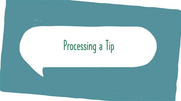 Say Something Anonymous Reporting System Processing a Tip Cover Page