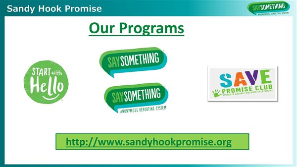 Say Something Anonymous Reporting System Our Programs
