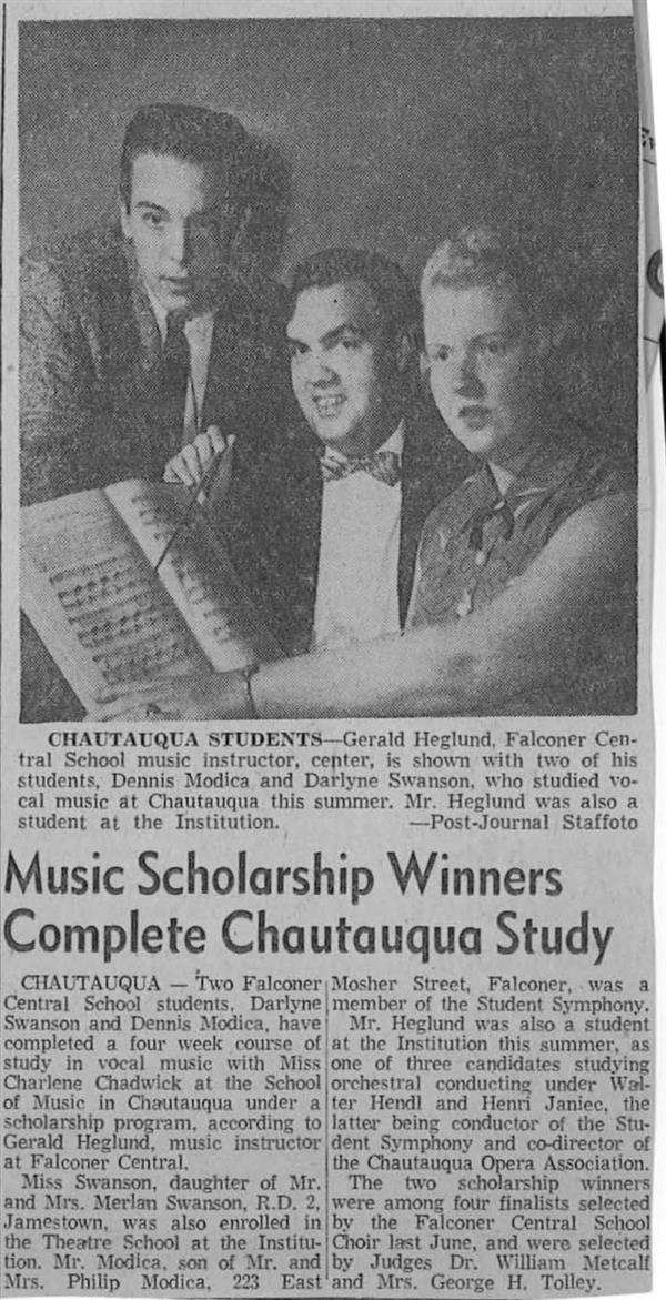 1958 music scholarship winners