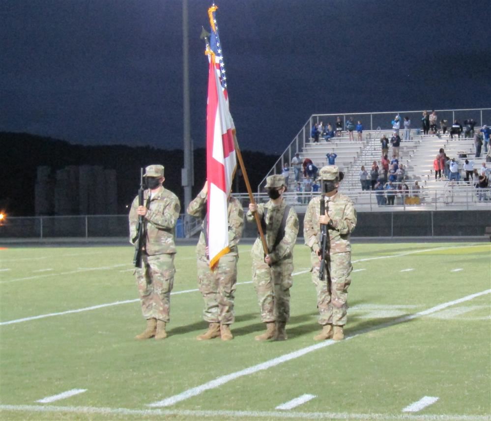Color Guard at Home Football Game