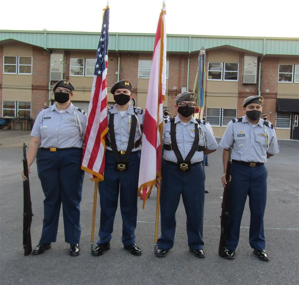 FPHS JROTC Color Guard at Veteran's Day Parade