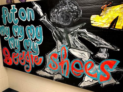 Put on my,my,my,my,my Boogie Shoes 