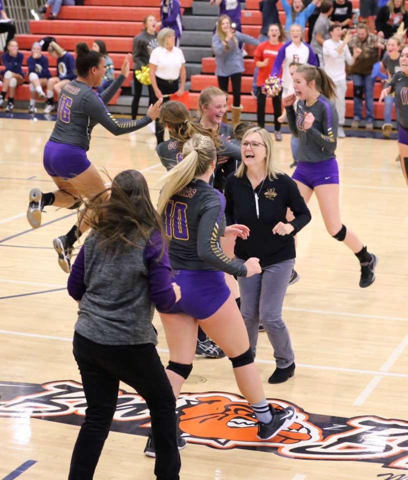 Photo of some athletes in a match.