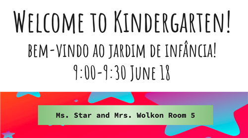 Welcome to Kindergarten 