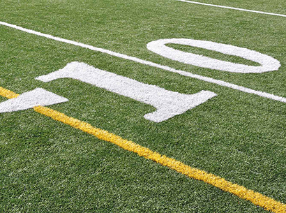  10-yard line on a football field