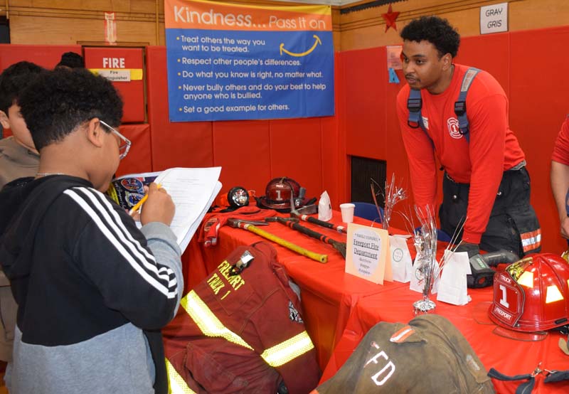 Freeport Public Schools doubled the possibilities as Atkinson and New Visions hosted their annual Career Day events, introducing students to a wide variety of professions.