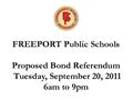 Proposed Bond Referendum