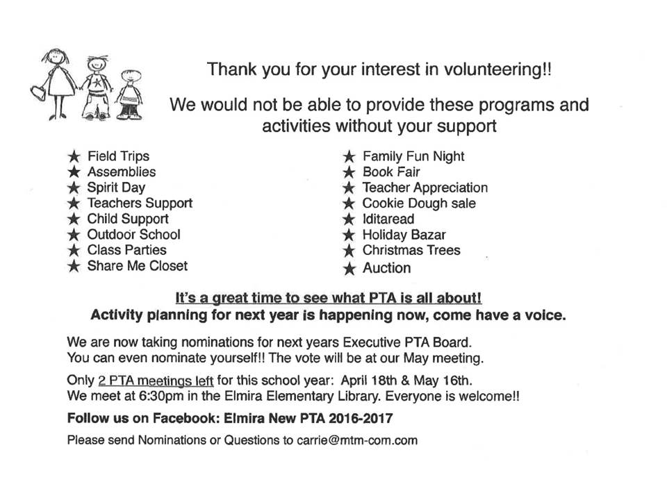 PTA volunteers