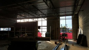 Cafeteria Facing Parking Lot