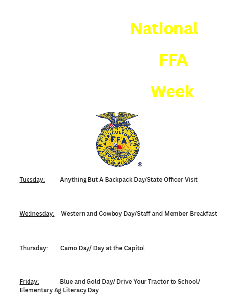 National FFA Week Activities