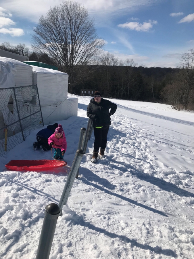 No Phone Zone Snowshoeing