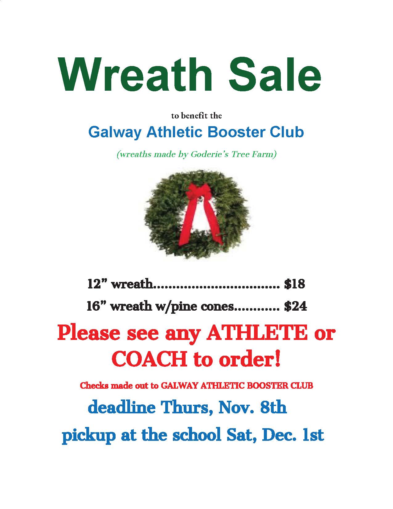 Flier for Wreath Sale