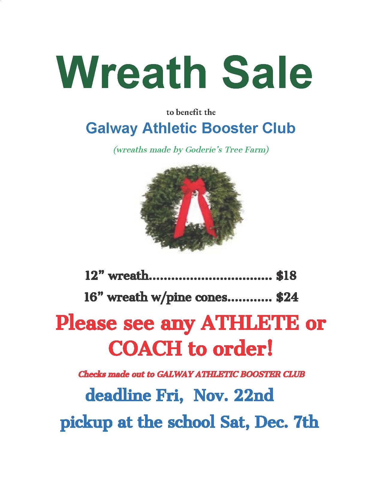 wreath sale flier