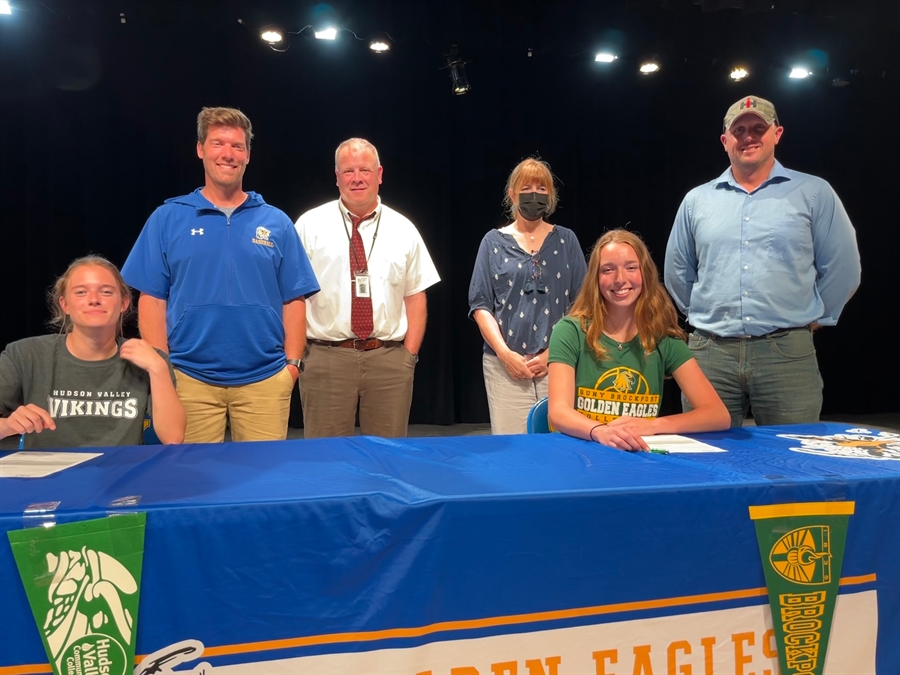 Emma and Julia with coaches