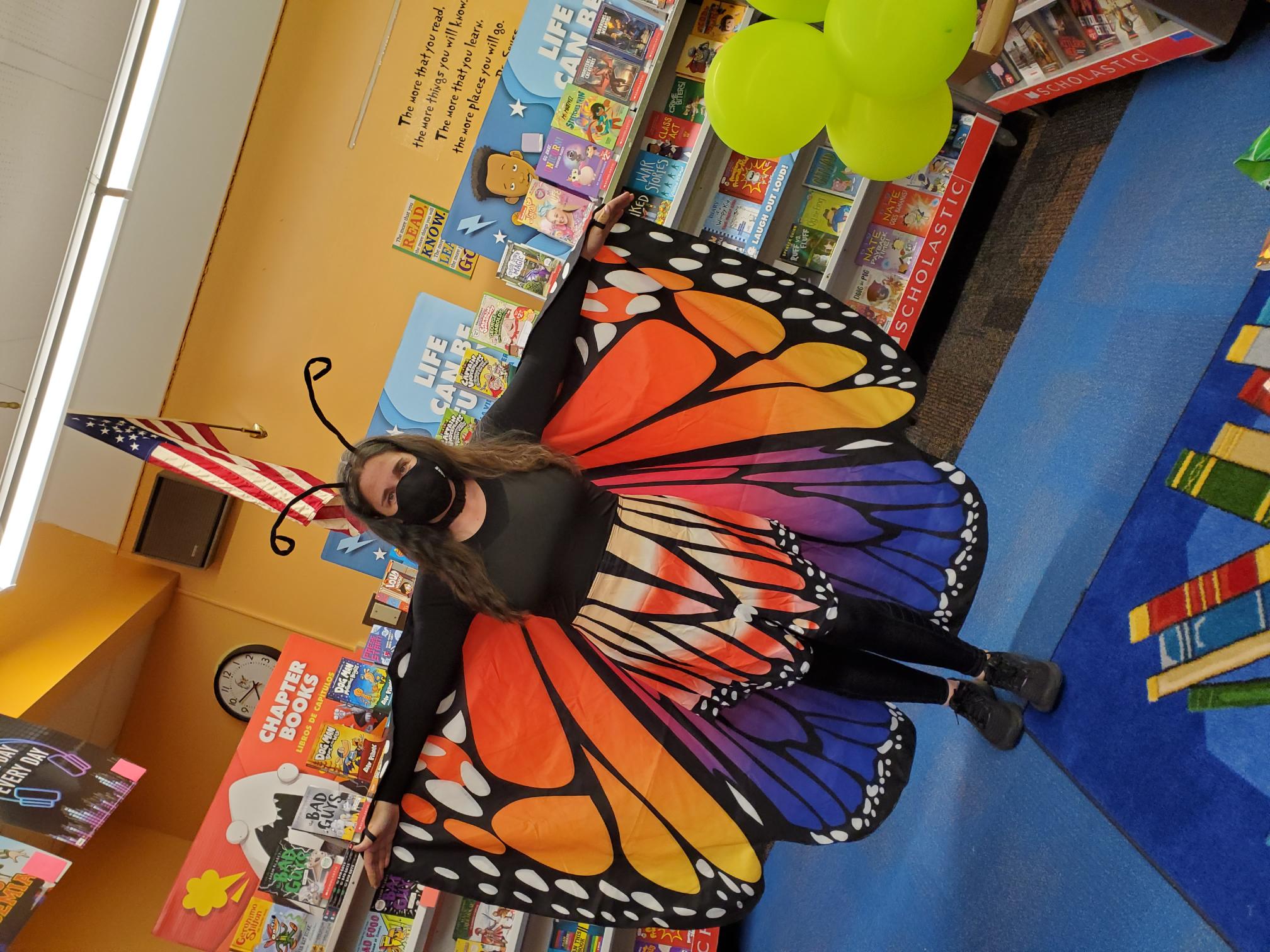 Mrs. Obern as a monarch butterfly