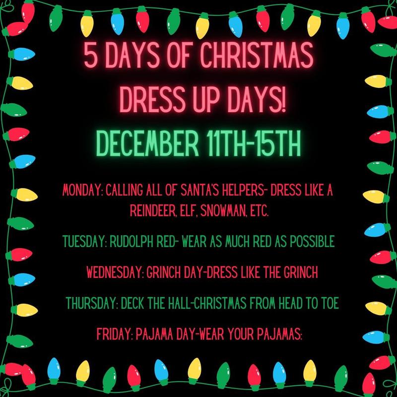 Christmas Dress Up Days