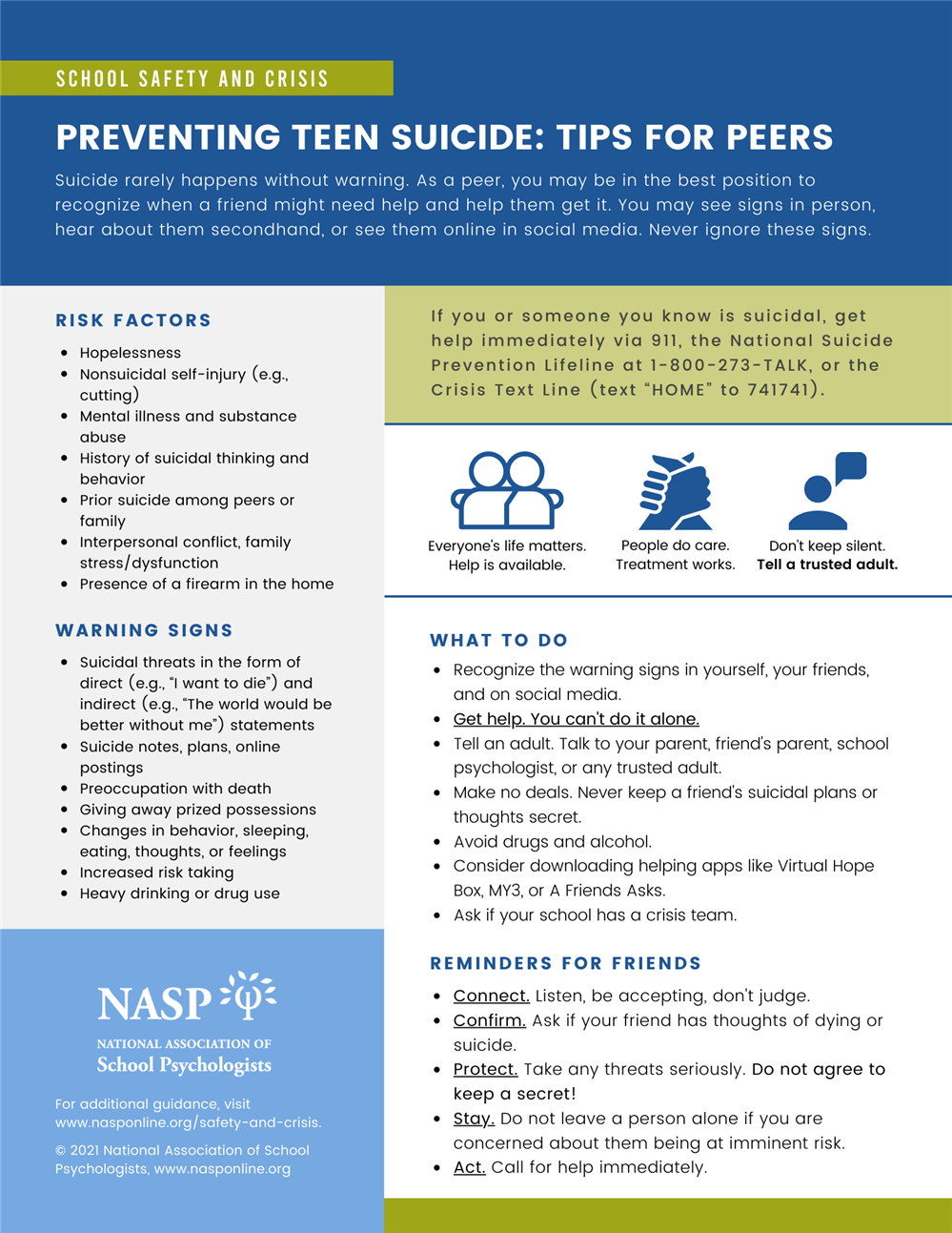 NASP suicide prevention flyer