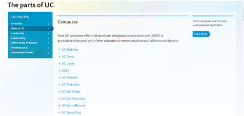 UC Campuses 