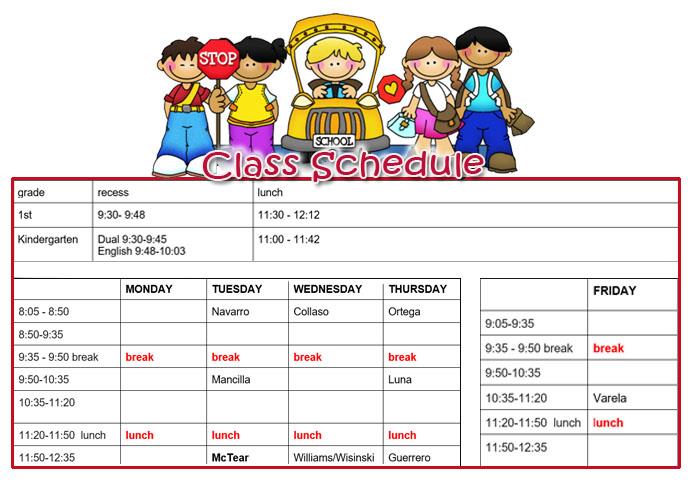 Clas Schedule 