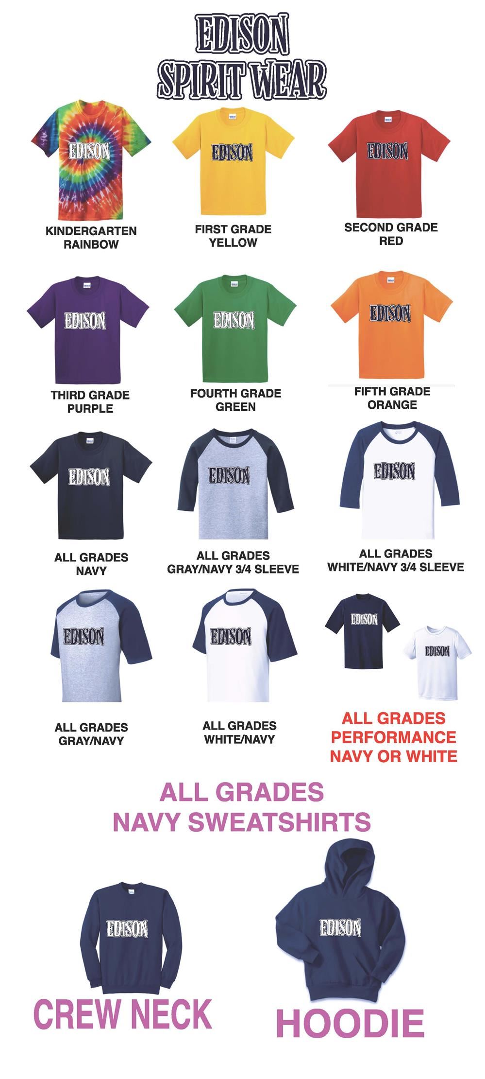 Edison Spirit Wear Catalog