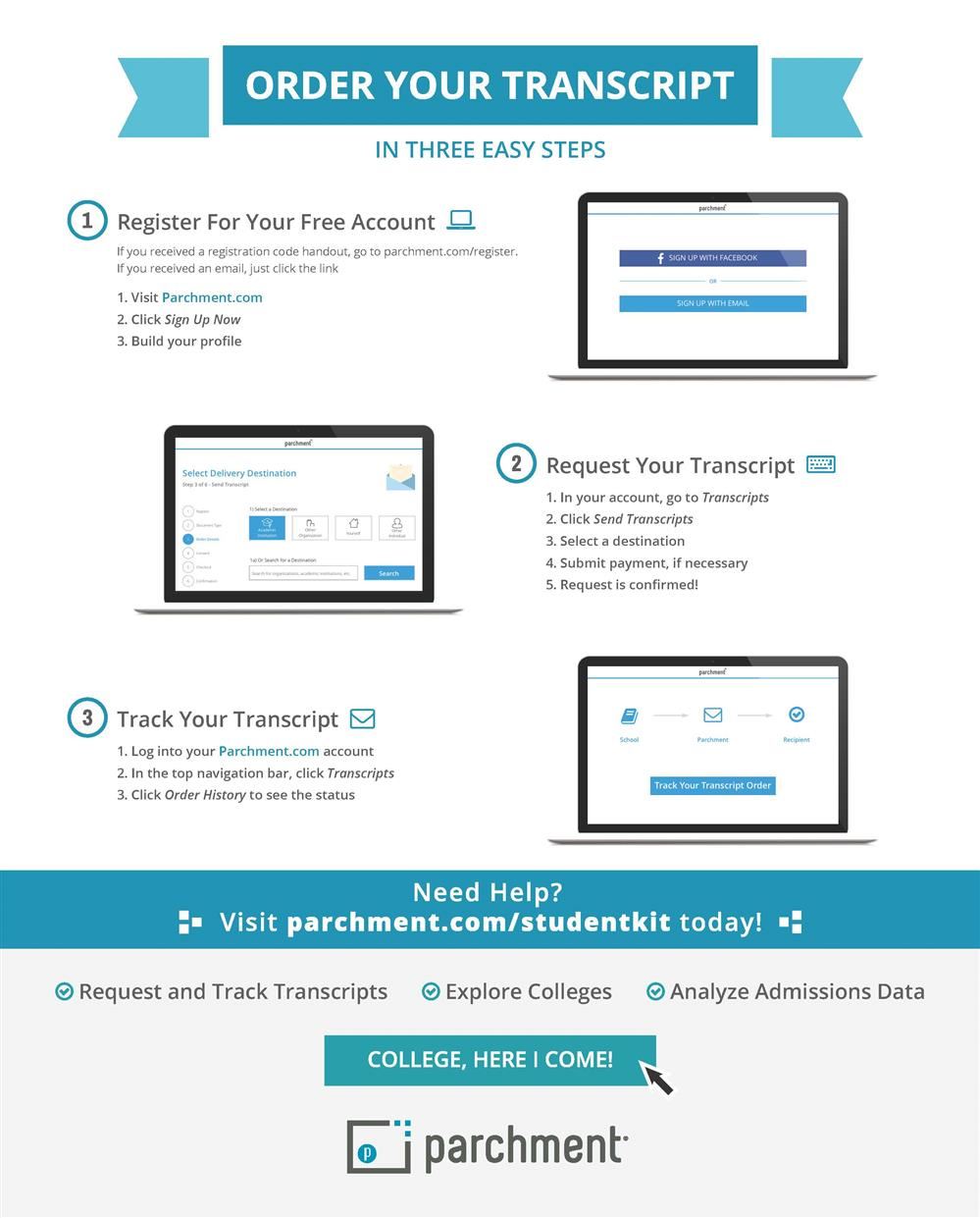 Easy Steps to Order your Transcript