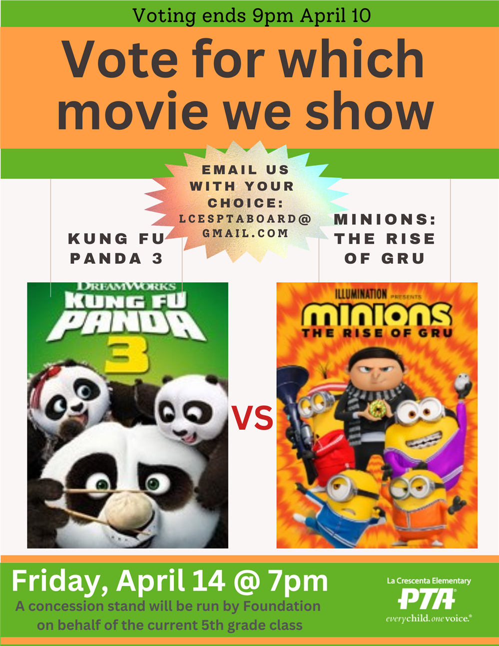 Vote for movie night movie