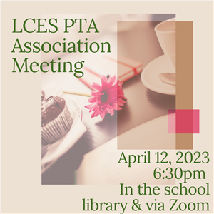 PTA Association meeting April 12 @6:30