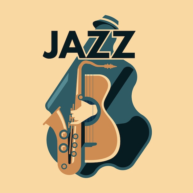 Premium Vector | Abstract jazz art and music instrument