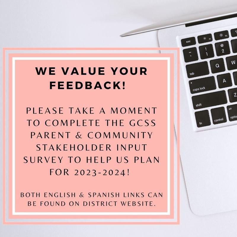 GCSS Parent and Community Stakeholder Input Survey Graphic
