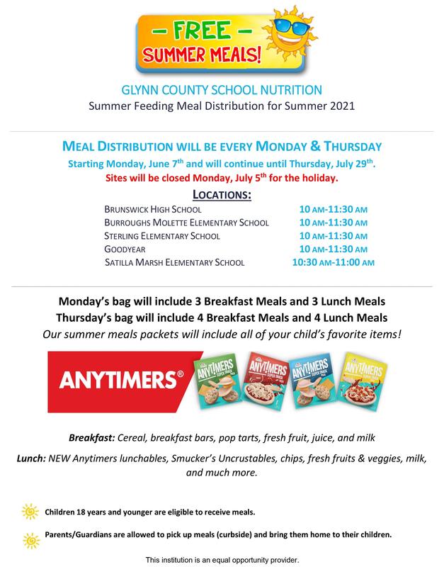 Summer Meal Distribution Graphic