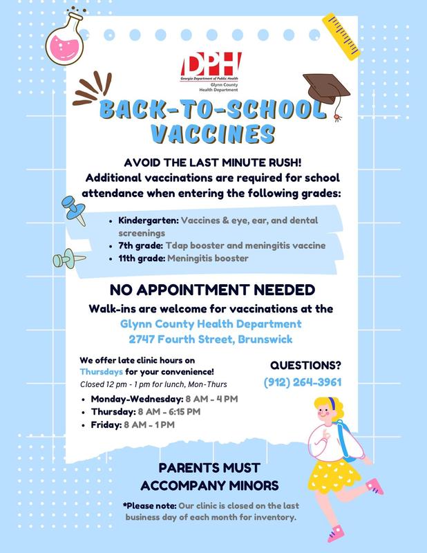 Back to School Vaccines Flyer