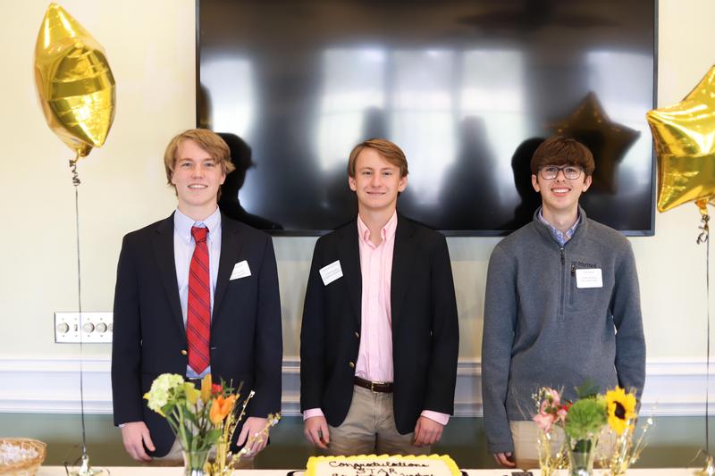 Pictured, from left to right, is Garrett Mallette, Andrew Kaminer and Liam Nunn.