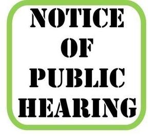 Notice of Public Hearing